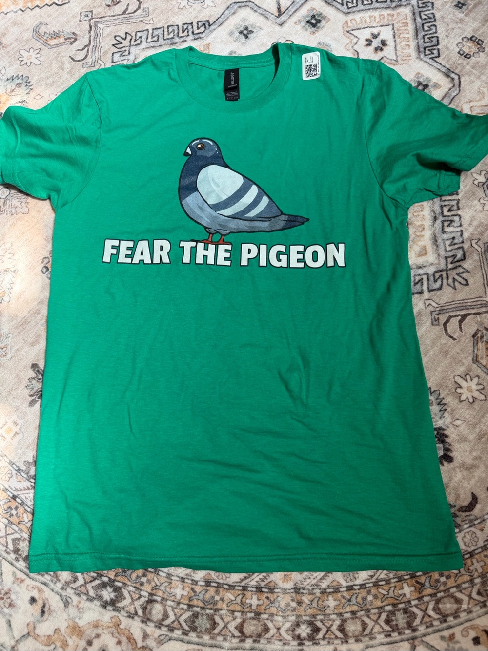 Fear The Pigeon Graphic Tee - Kelly Green Male Small